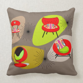 Retro stolar Psttern för modernt mitt- århundrade Kudde