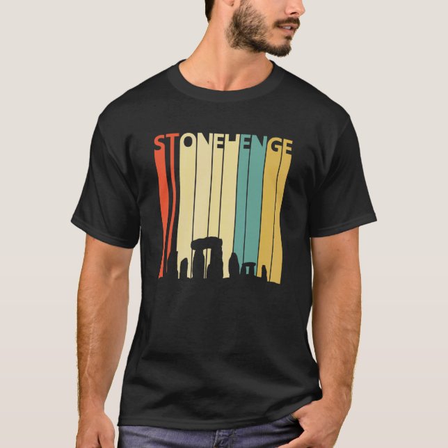 Retro Stonehenge Monument T Shirt (Framsida)
