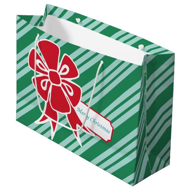 Retro stor båge presentpresentbag (Framsidan Vinklad)
