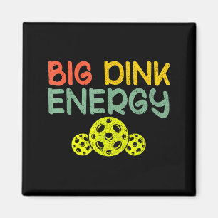 Retro stor dink energi pickleball rolig pickle bol magnet