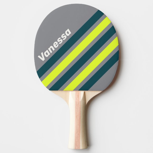 Retro Storm Cloud Grove Angled Striping with Name Pingisracket (Framsidan)