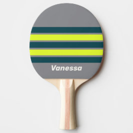 Retro Storm Moln Grove Över Randig med Namn Pingisracket