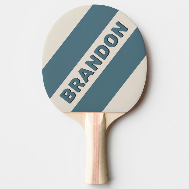 Retro Storm Tre feta ränder med namn Pingisracket (Framsidan)