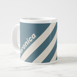 Retro Storm Tre Ränder med Namn Jumbo Mugg