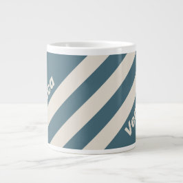 Retro Storm Tre Ränder med Namn Jumbo Mugg