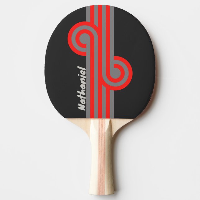 Retro Stormig Himmel Loop med Namn Pingisracket (Framsidan)
