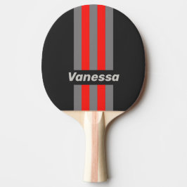 Retro Stormig Himmel Pin Ränder med Namn Pingisracket