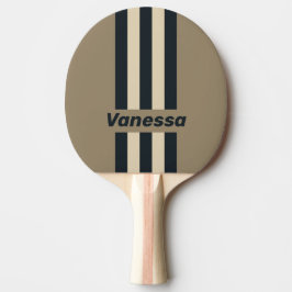 Retro Stormig Öken Tre Färgade Ränder med Namn Pingisracket