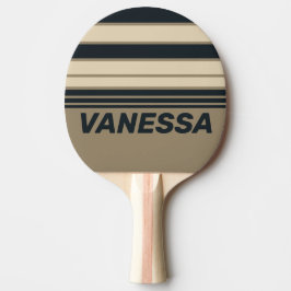 Retro Stormig Ökenhorisont med Randiga Mönster och Pingisracket