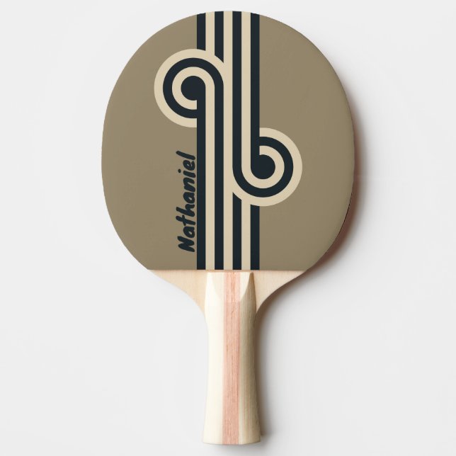 Retro Stormig ökenloop med namn Pingisracket (Framsidan)