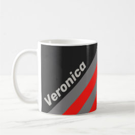 Retro Stormiga Himmel Ränder med Namn Kaffemugg