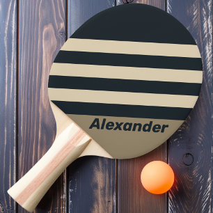 Retro Stormiga Ökenränder med Namn Pingisracket