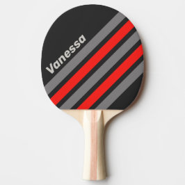 Retro Stormigt Himmels Vinklad Randig Mönster med  Pingisracket