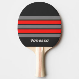 Retro Stormigt Himmelsvalv över Randigt med Namn Pingisracket