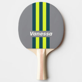 Retro Stormmoln Lunden Talliga Ränder med Namn Pingisracket