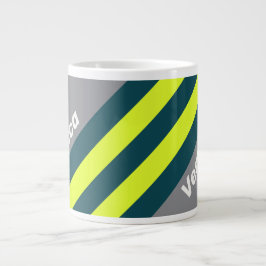 Retro Stormmoln Skogsränder med Namn Jumbo Mugg