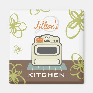 Retro Stove Modern Kitchen Magnet