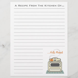 Retro Stove Modern Köksrecept Papper