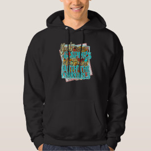 Retro stövlar Sporrar Rör inte cowgirls turkos Hoodie