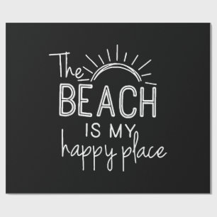 Retro Stranden är min lyckliga plats Rolig sommar- Presentpapper