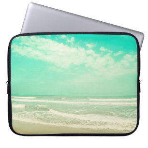 Retro-stranden, vintage, beac laptop fodral