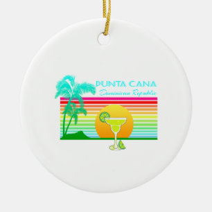 Retro strandPunta Cana margarita Julgransprydnad Keramik