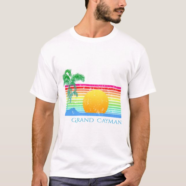 Retro strandtusen dollarCayman T Shirt (Framsida)