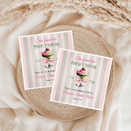 Retro Strawb Perfekt Matcha Rosa Bow Möhippa Pappersservett