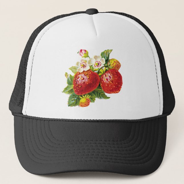 Retro Strawberry Truckerkeps (Framsida)