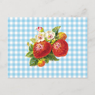 Retro Strawberry Vykort