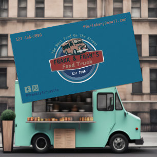 Retro Street Food Lastbil Visitkort