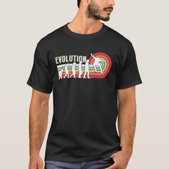 Retro Streetwear 3 för Evolution Skateboarding Ska T Shirt (Framsida)