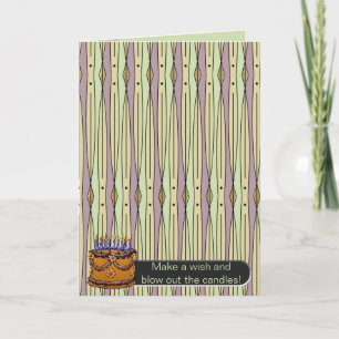 Retro String Art (Personlig Birthday Hälsning) Kort