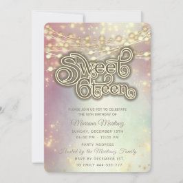 Retro String ljus guld gnistra blåst Inbjudningar