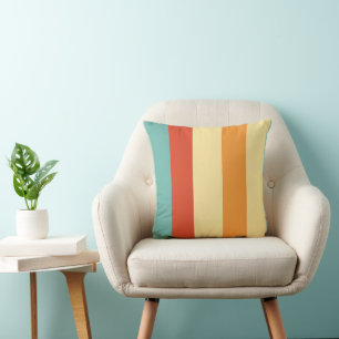 Retro stripe färg mönster kudde