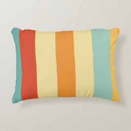 Retro stripe färg mönster prydnadskudde