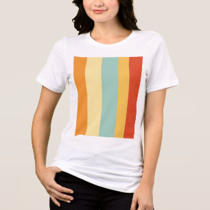 Retro stripe färg mönster t shirt
