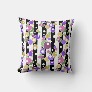 Retro, stripe och polka dots kudde