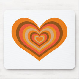 Retro Striped Heart Mouse Pad Musmatta
