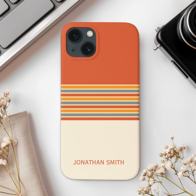 Retro Striped Pattern 70's 80's Orange Color (Skapare uppladdad)