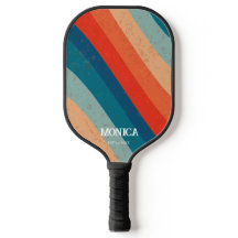 Retro Stripes 70s Vintage Script Minimalist Name