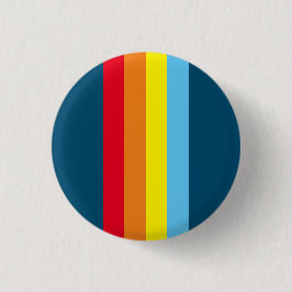 Retro Stripes Button (Navy Blue Multi) Knapp