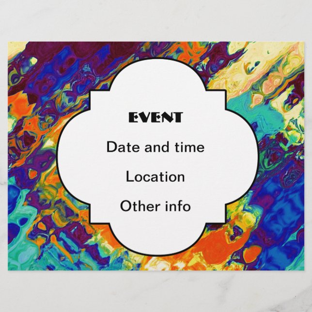 Retro struktur abstrakt design reklamblad (Framsidan)