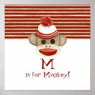 Retro Strumpapa i mössa Babypojke Presentidéer Poster