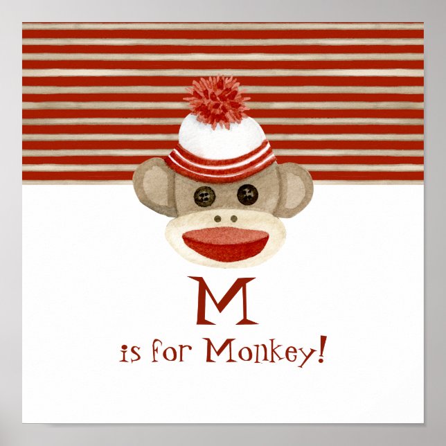 Retro Strumpapa i mössa Babypojke Presentidéer Poster (Framsidan)