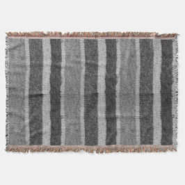 retro stuckit svartvitt randmönster filt