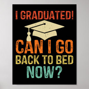 Retro Studenten kan jag gå till Bed Now College Gi Poster