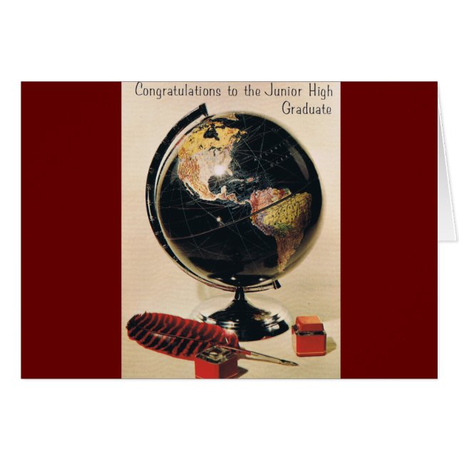 Retro Studenten-kort Hälsningskort (Framsidan Horizontal)