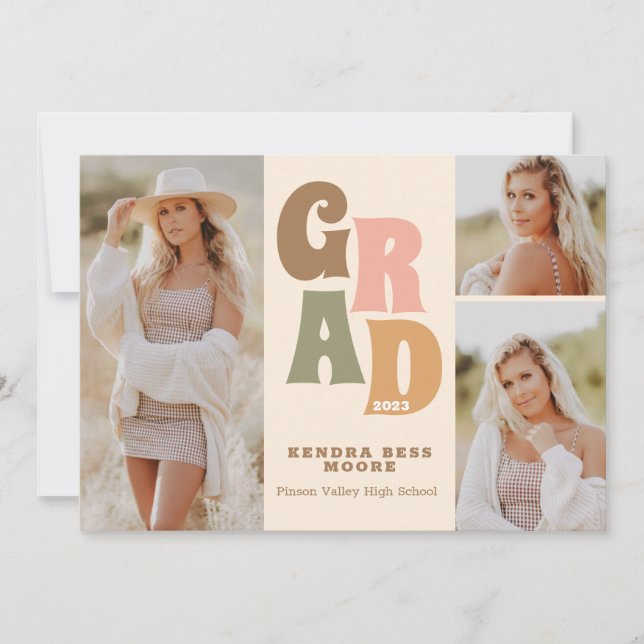 Retro Studenten meddelande Inbjudningar (Framsida)