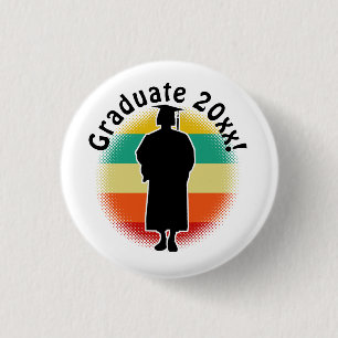 Retro Studenten Student Cap & Gown Woman Girl Knapp
